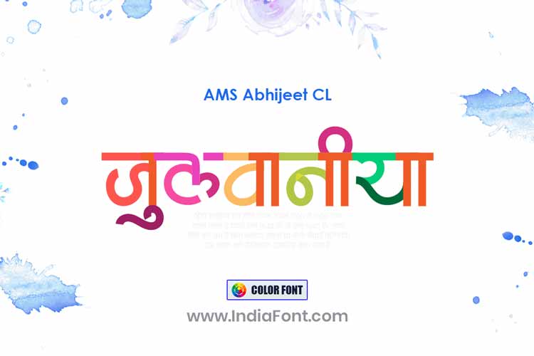 AMS Abhijeet color font preview