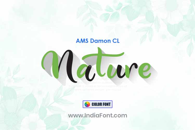 AMS Damon color font preview