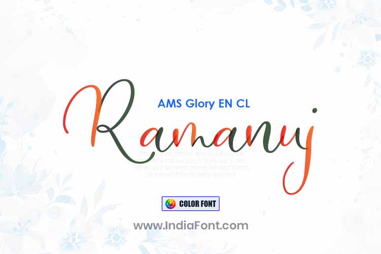 AMS Glory color font preview