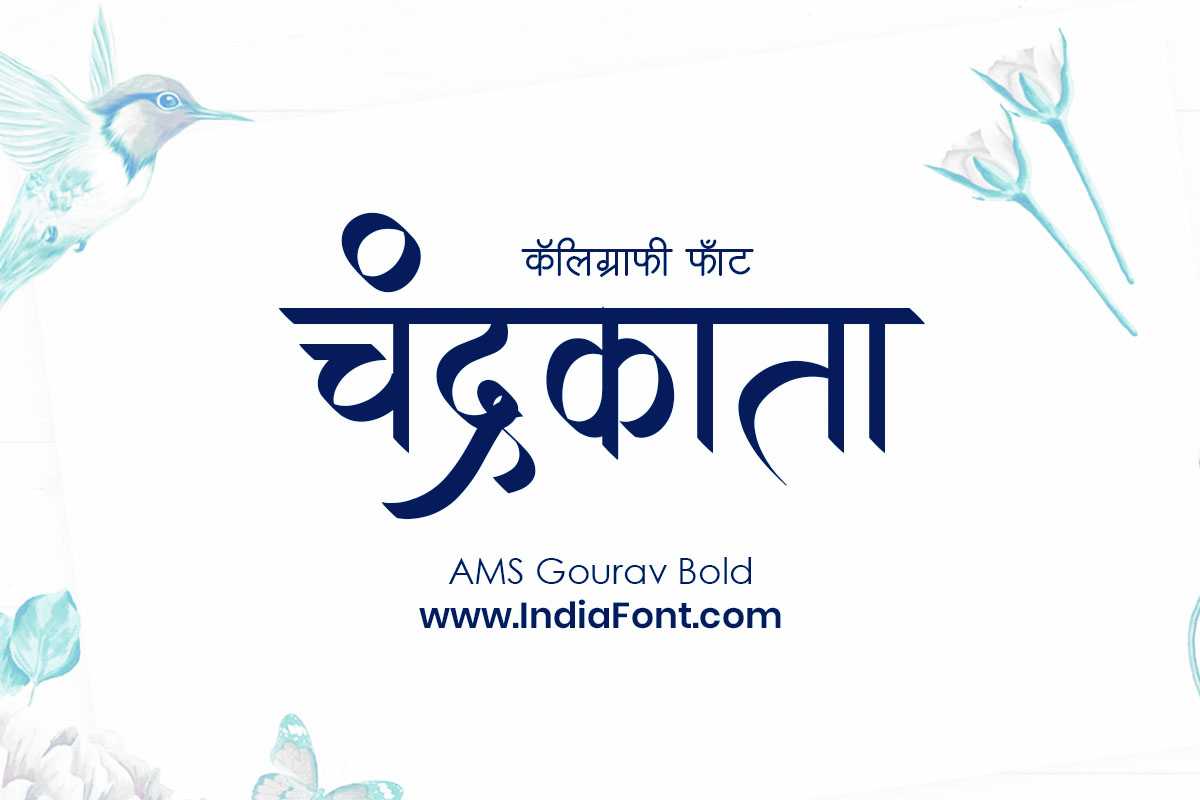 AMS Gourav Bold Bold Calligraphy Font Preview