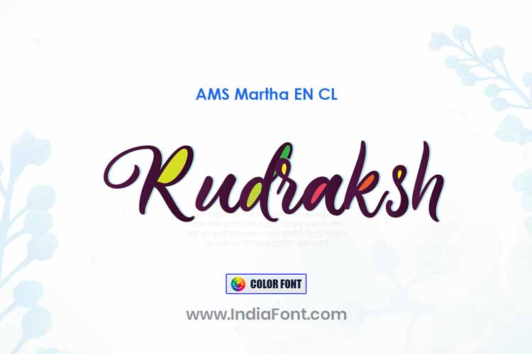 AMS Martha English color font preview