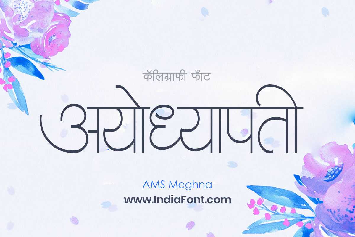 AMS Meghna typography showcase and design sample