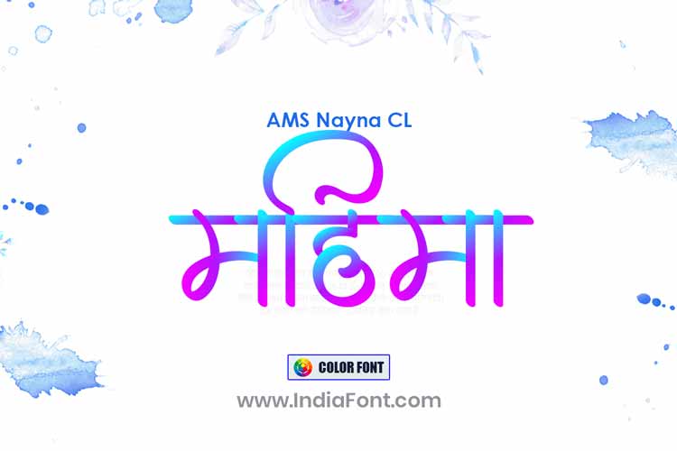 AMS Nayna color font preview