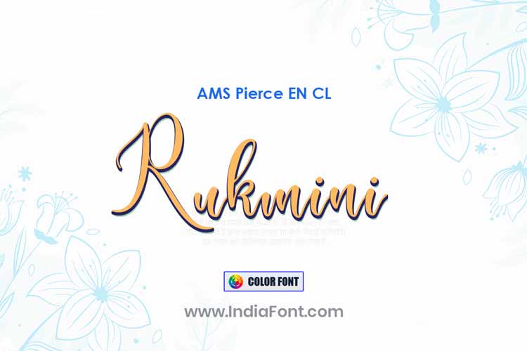 AMS Pierce EN CL color font preview