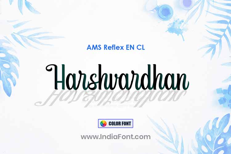 AMS Reflex EN CL color font preview