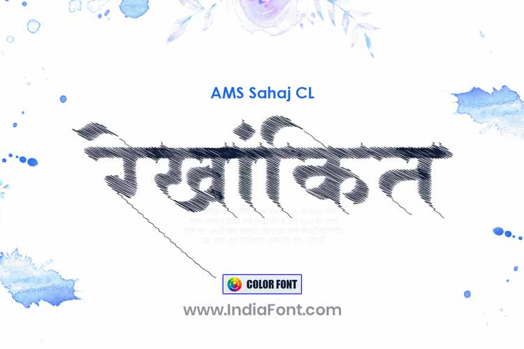 AMS Sahaj CL color font preview
