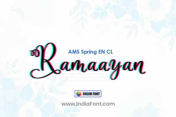AMS Spring EN CL color font preview