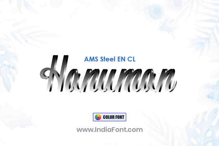 AMS Steel EN CL color font preview