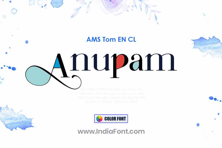 AMS Tom EN CL color font preview
