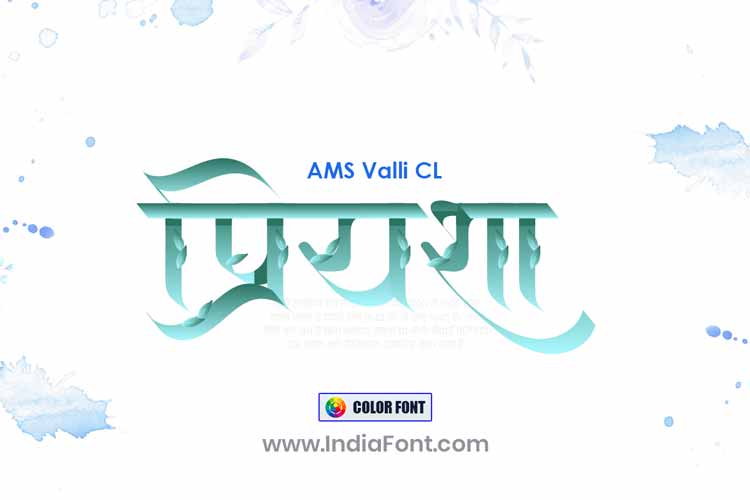 AMS Valli CL color font preview