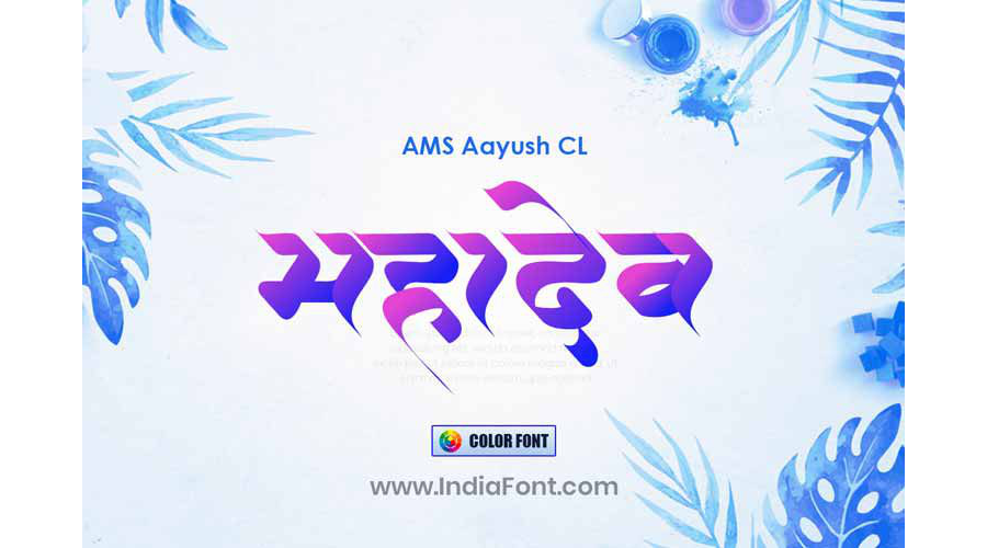 AMS Aayush Color Font